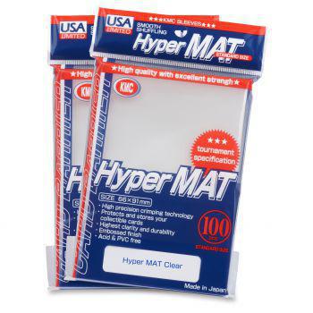KMC Standard Sleeves Hyper Matte Clear 100-Count