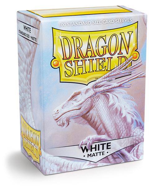 Dragon Shield White matte 100ct box Sleeves