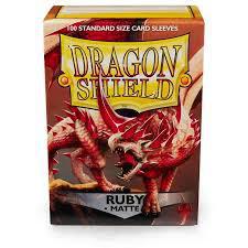 Dragon Shield Matte Ruby 100ct Box Sleeves