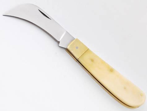 Folding Boline 7" blade white bone handle