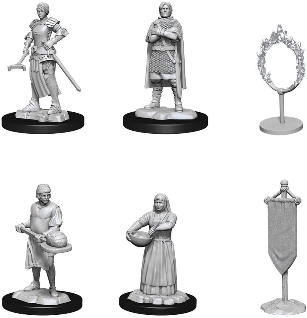 Wizkids Deepcuts Unpainted Miniatures: Towns People: Castle II