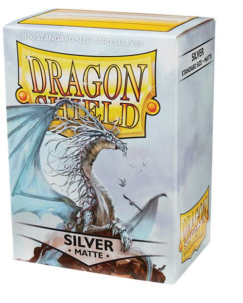 Dragon Shield Matte Silver 100ct Box Sleeves