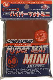 KMC Small Sleeves Hyper Matte Red 60-Count