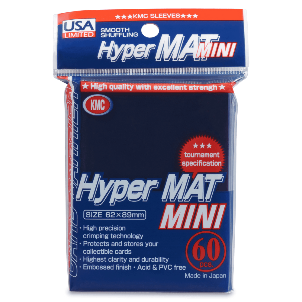 KMC Small Sleeves USA Pack Hyper Matte Blue 60-Count