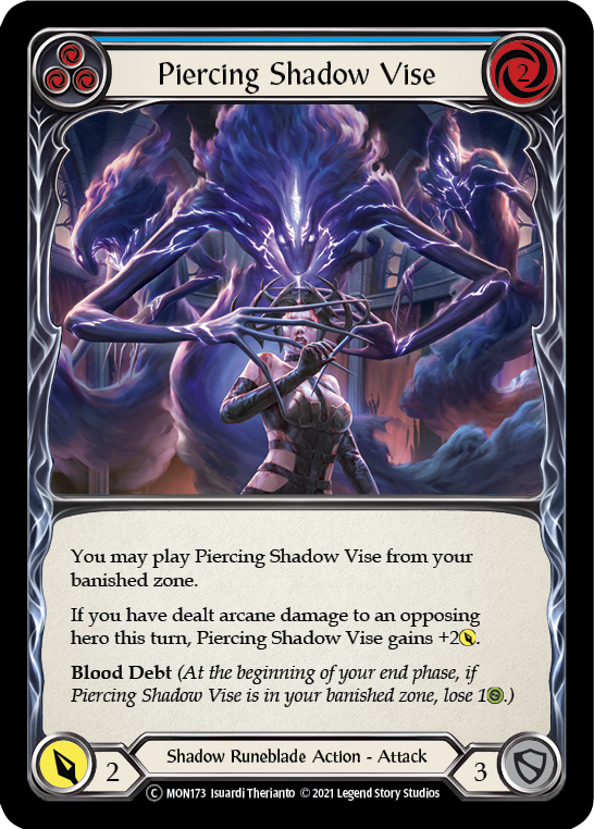 Piercing Shadow Vise (Blue) [U-MON173-RF] Unlimited Rainbow Foil