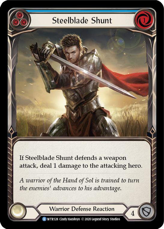 Steelblade Shunt (Blue) [U-WTR128] Unlimited Rainbow Foil
