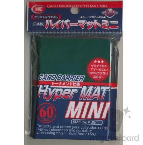 KMC Small Sleeves USA Pack Hyper Matte Green 60-Count