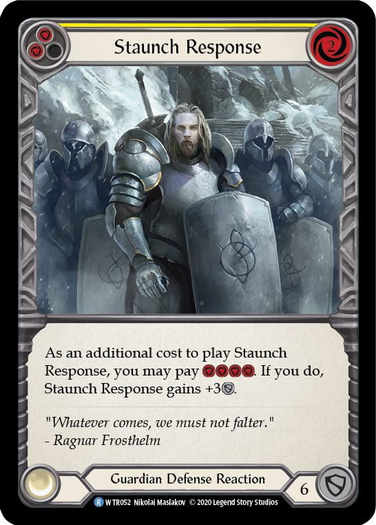 Staunch Response (Yellow) [U-WTR052] Unlimited Rainbow Foil