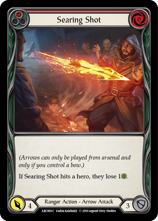 Searing Shot (Red) [ARC069-C] 1st Edition Rainbow Foil