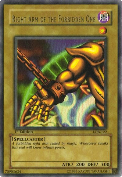 Right Arm of the Forbidden One [LOB-122] Ultra Rare