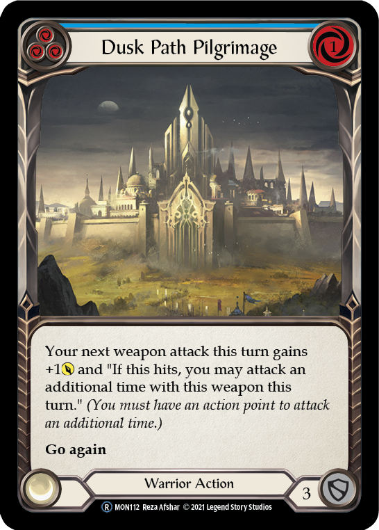 Dusk Path Pilgrimage (Blue) [U-MON112-RF] Unlimited Rainbow Foil