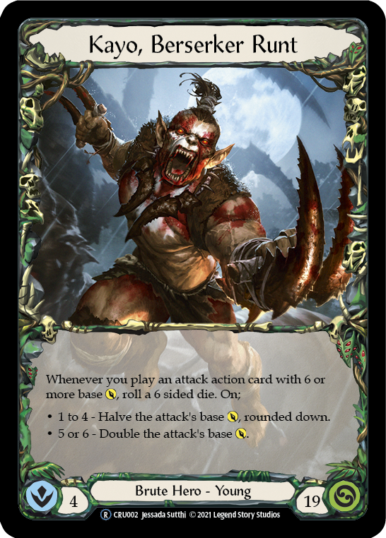 Kayo, Berserker Runt [U-CRU002-RF] Unlimited Rainbow Foil
