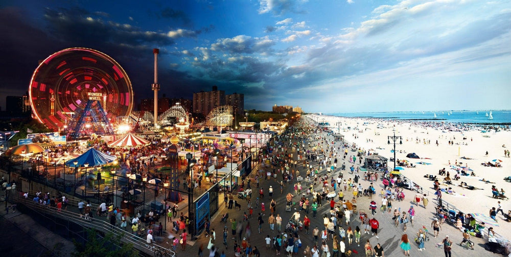 Coney Island Day to Night Puzzle by Stephen Wilkes