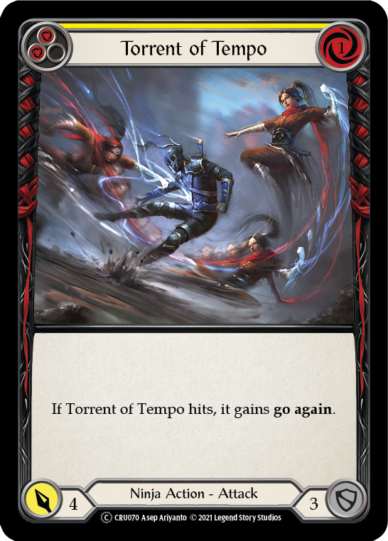 Torrent of Tempo (Yellow) [U-CRU070-RF] Unlimited Rainbow Foil