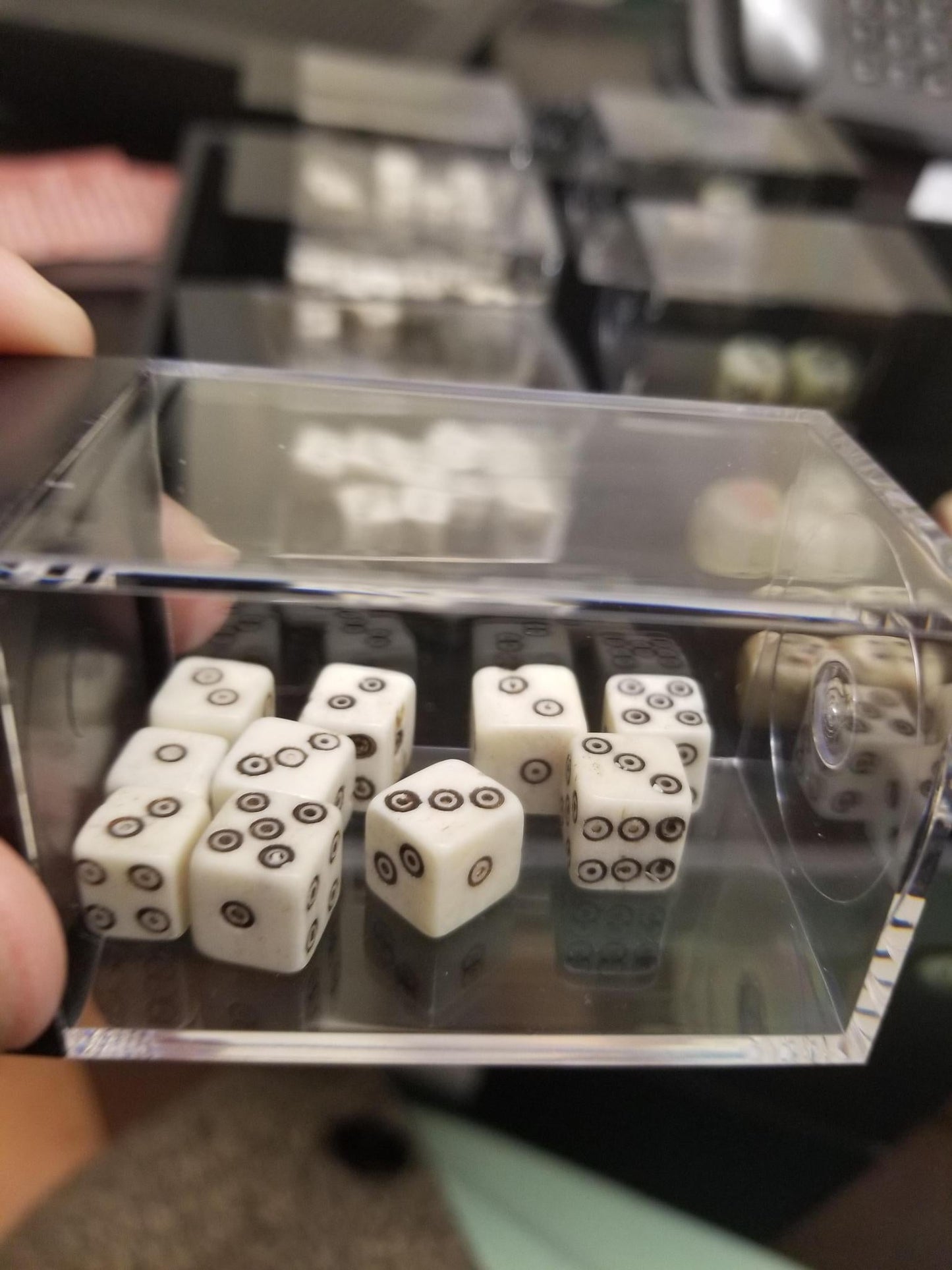 Hand Carved Bone D6 Set