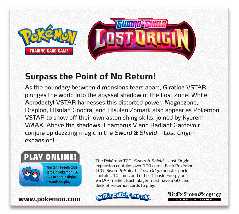 Pokemon Sword & Shield Lost Origin Booster Pack