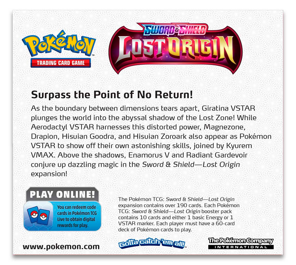 Pokémon Trading Card Game: Sword & Shield—Lost Origin Expansion