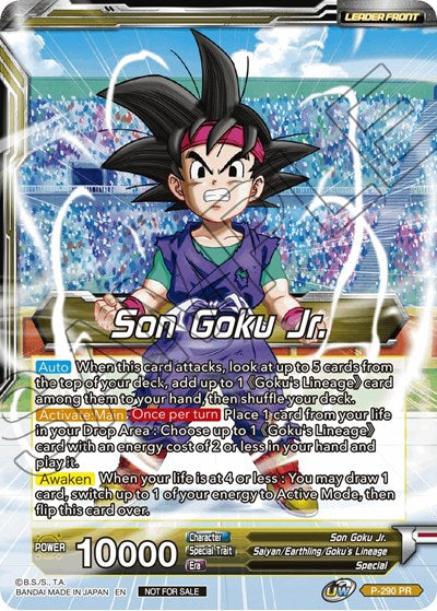 Son Goku Jr. // SS Son Goku Jr., Scion of the Lineage (Gold Stamped) (P-290) [Promotion Cards]