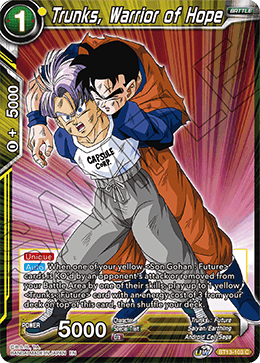 Trunks, Warrior of Hope (Common) (BT13-103) [Supreme Rivalry]