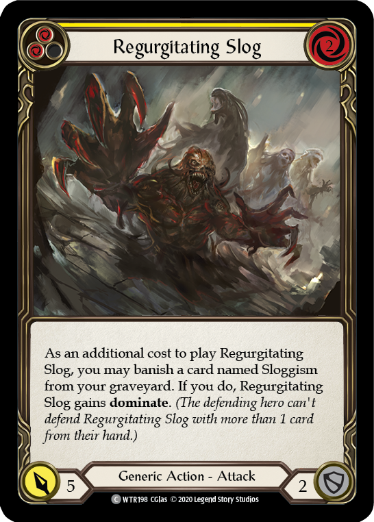 Regurgitating Slog (Yellow) [U-WTR198] Unlimited Rainbow Foil