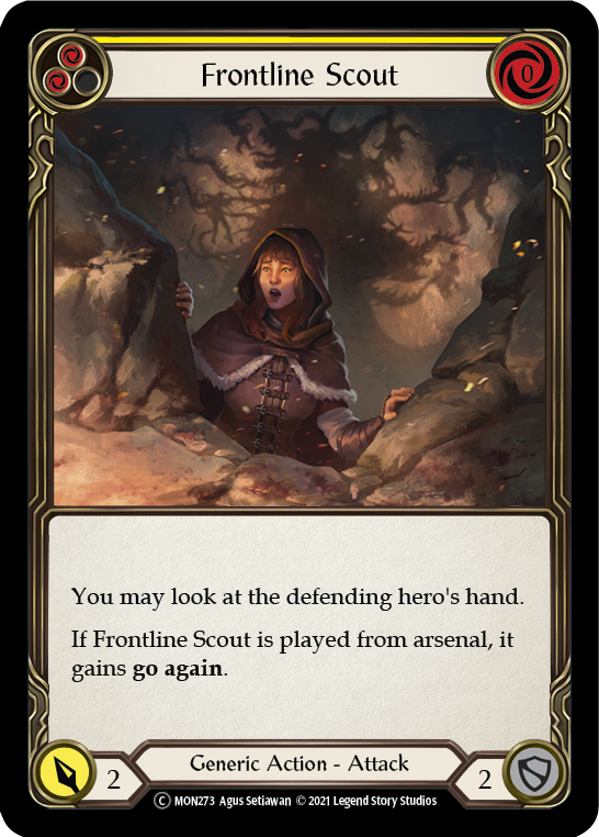 Frontline Scout (Yellow) [U-MON273-RF] Unlimited Rainbow Foil