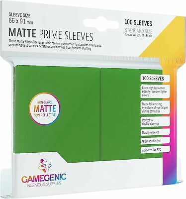 Gamegenics PRIME Sleeves Green (100 ct) (Matte)
